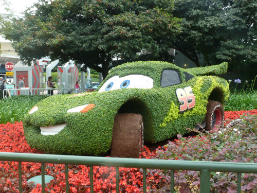 Lightning McQueen Topiary at Epcot