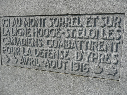 Mont Sorrel plaque